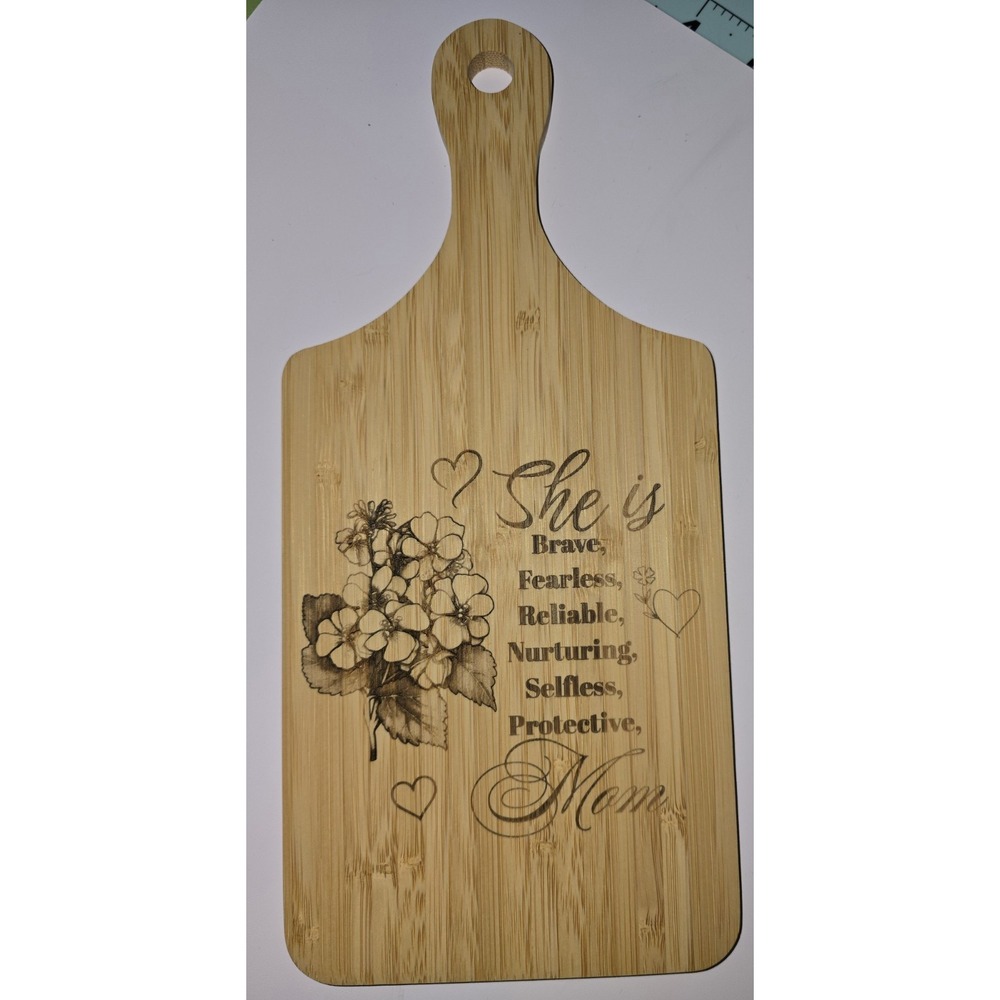 Handmade Bamboo Charcuterie Board Mothers Day Gift Decor Cutting Board Brown